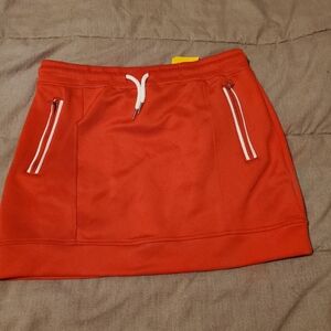 Forever 21 Red Varsity Skirt White Trim/ Drawstring Preppy Athletic